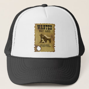 Casquette Affiche Recherchée de blaireau de miel