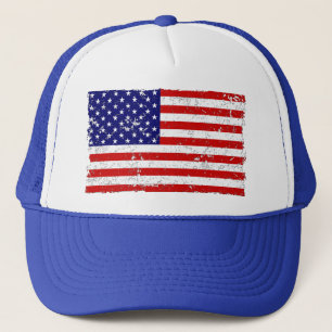 Casquette affligé de camionneur de drapeau