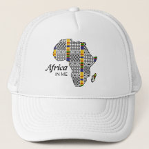 Afrique EN ME Kente Adinkra Afrique Trucker Chapea