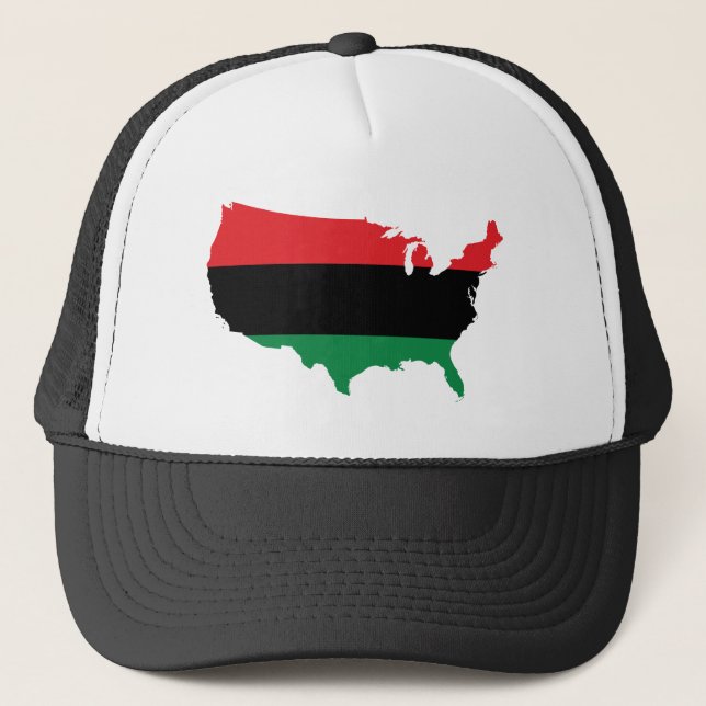 Casquette Afro-Américain _ Couleurs rouge, noir et vert (Devant)