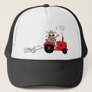 Casquette Agriculteur de bande dessinée conduisant un