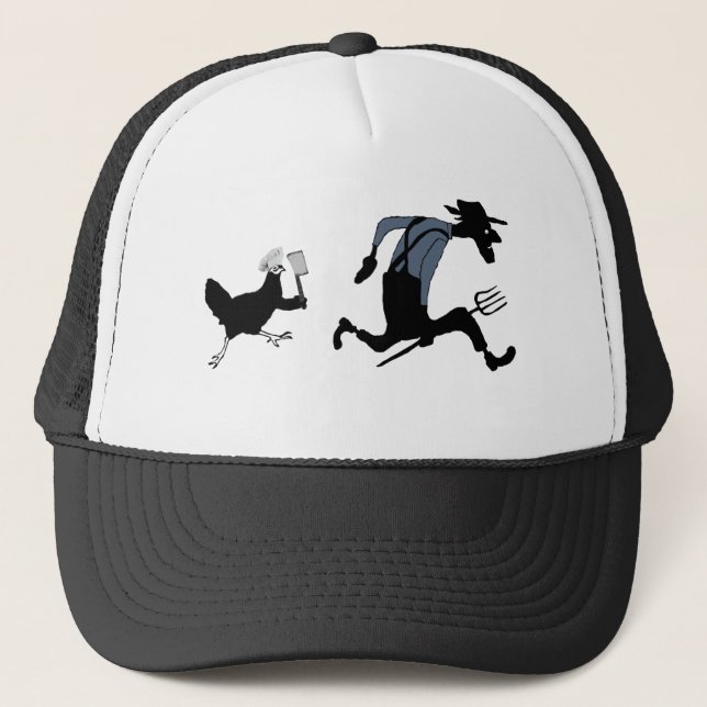 Casquette Agriculteur drôle de poulet (Devant)