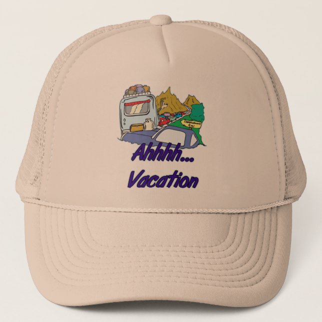 Casquette Ahh Camping de vacances (Devant)
