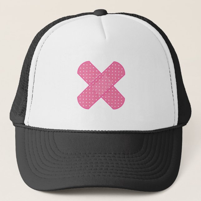 Casquette aide-bande rose (Devant)