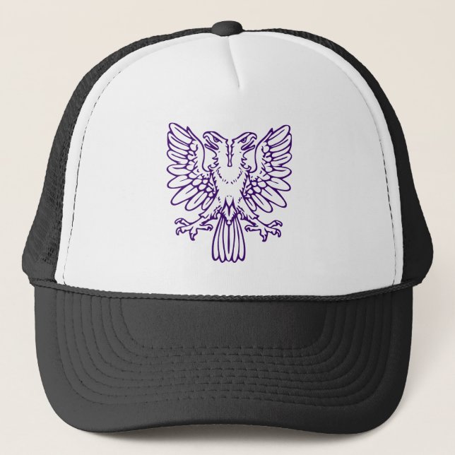 Casquette Aigle à deux têtes - violet profond (Devant)