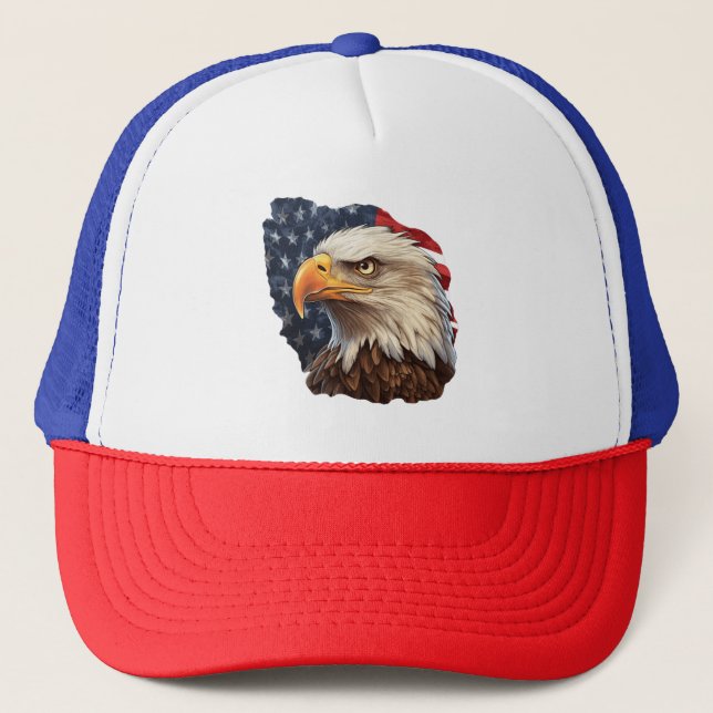 Casquette Aigle à drapeau américain (Devant)