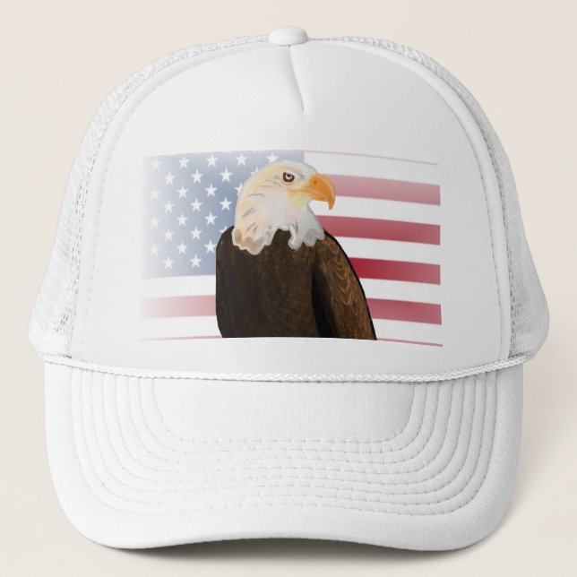 Casquette Aigle avec drapeau américain (Devant)