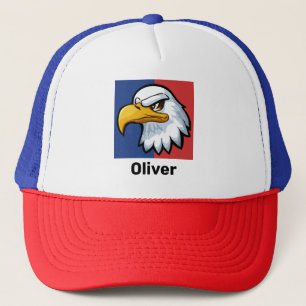 Casquette Aigle de dessin animé patriotique personnalisé en