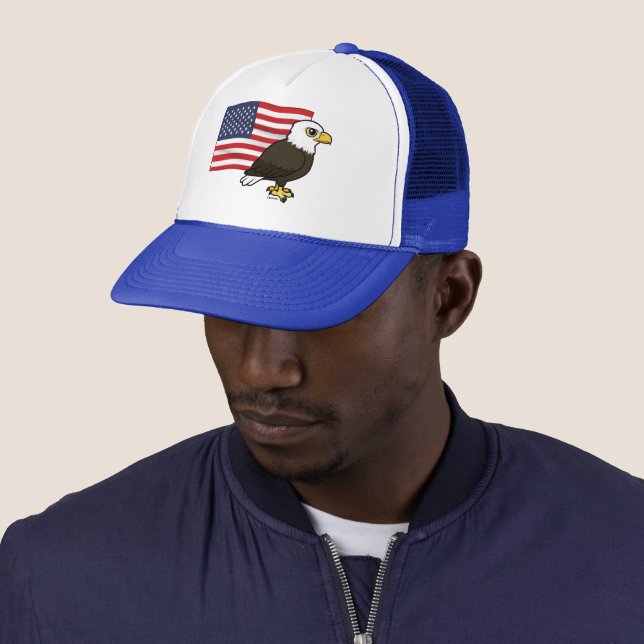 Casquette Aigle patriotique (En situation)