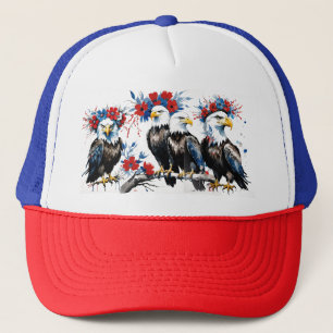 Casquette Aigles chauves rouges blancs et bleus Aigles chauv