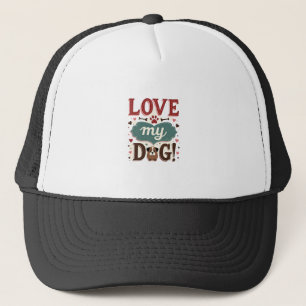 Casquette Aime Moi Aime Mon Chien Vintage Joli Empreinte De 