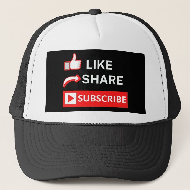 Casquette Aimer Partager S'abonner (Devant)
