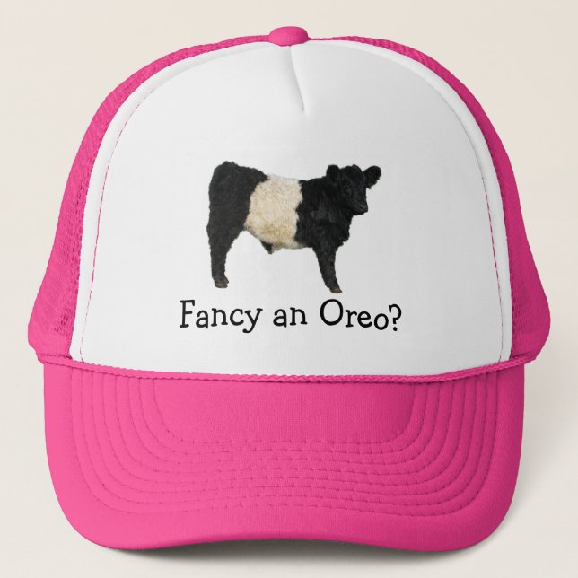 Casquette Aimez un Oreo ? Vache ceinturée à Galloway (Devant)