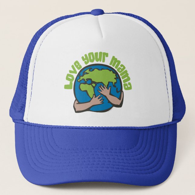 Casquette Aimez votre maman Changement climatique Pollution  (Devant)