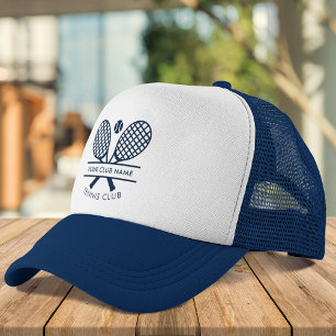 Casquette Ajouter Votre Nom Club Tennis Icônes Marine Bleu