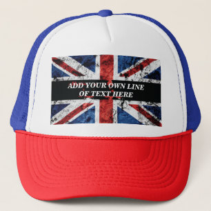 Casquette Ajouter votre texte sur le drapeau anglais Jeu d'o