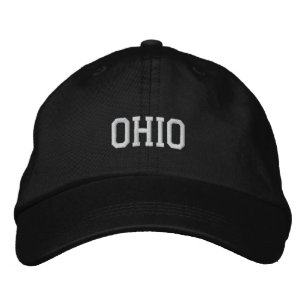 Casquette ajustable brodé de l'Ohio noir