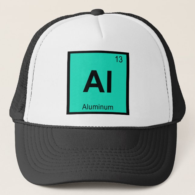 Casquette Al - Symbole périodique de la chimie de l'aluminiu (Devant)