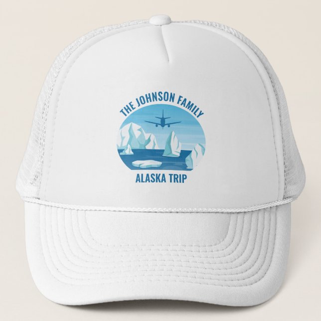Casquette Alaska Famille Vacances Glacier personnalisé (Devant)