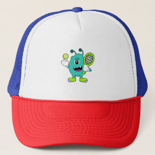 Casquette Alien à Tennis avec raquette de tennis