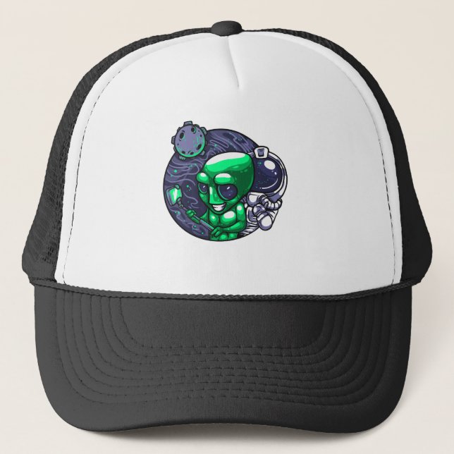 Casquette Alien Selfie Snap Pour Astronome Enseignant Ventil (Devant)