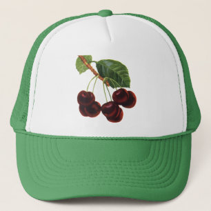 Casquette Aliments aux fruits vintage, Cerises mûres d'un ar