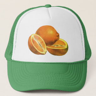 Casquette Aliments vintages, Fruit Bio Oranges fraîches et s