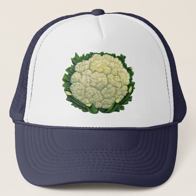 Casquette Aliments vintages Légumes Légumes Chou-fleur (Devant)