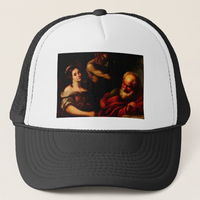 Casquette Allégorie des mathématiques par Bernardo Strozzi (Devant)
