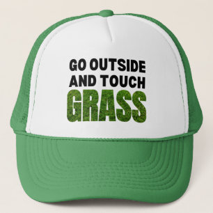 Casquette ALLER À L'EXTÉRIEUR DE TOUCH GRASS Humour drôle
