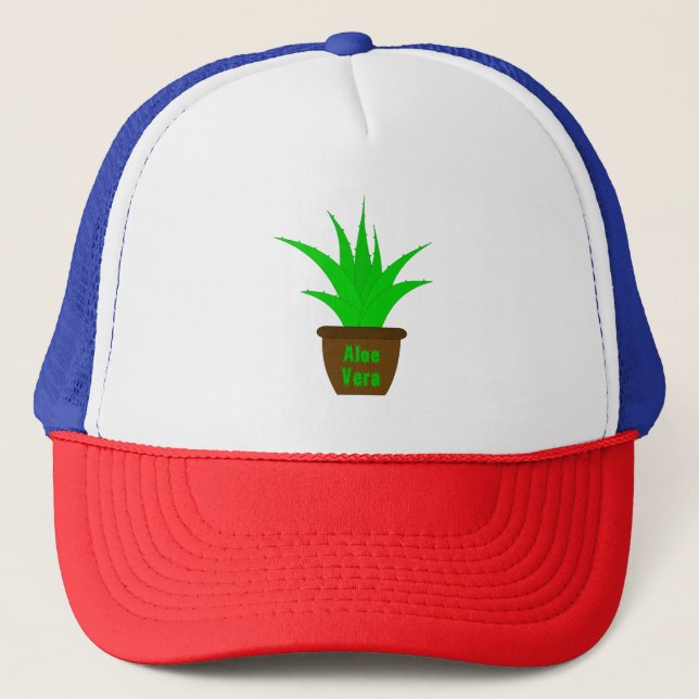 Casquette Aloe Vera avec un Étiquette (Devant)