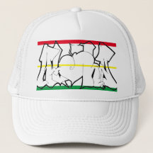 Aloha 24 Rasta Trucker Chapeau Blanc