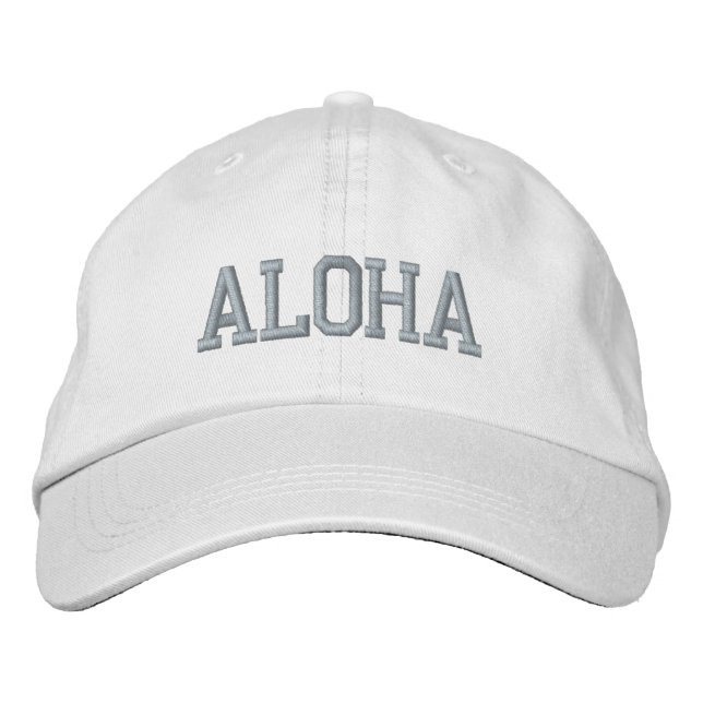 CASQUETTE ALOHA (blanc avec rose) (Devant)