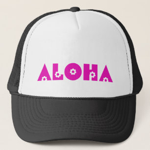 Casquette Aloha en fleurs roses