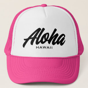 Casquette Aloha Hawaii script typographie couleur personnali