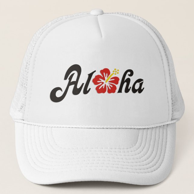 Casquette Aloha Hibiscus - plat design Hawaii + vos idées (Devant)