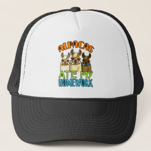 Casquette Alpacas Ate My Homework Funky Alpaca Lover