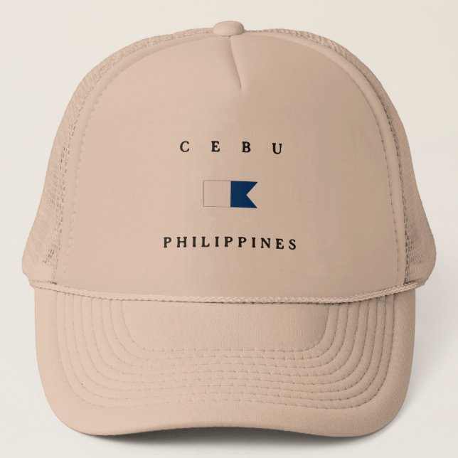 Casquette Alpha drapeau de piqué de Cebu Philippines (Devant)