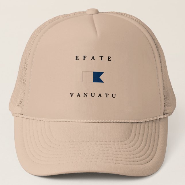 Casquette Alpha drapeau de piqué d'Efate Vanuatu (Devant)