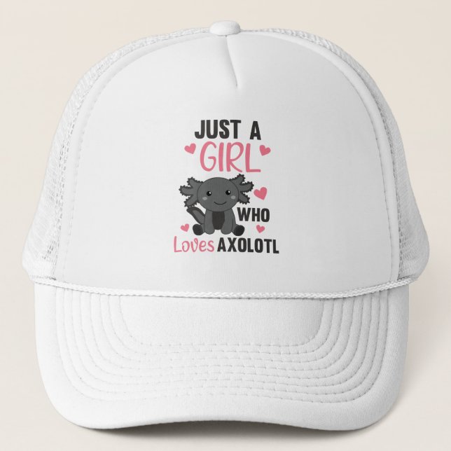 Casquette Amateurs Axolotl Animaux Douces Pour Filles Roses (Devant)