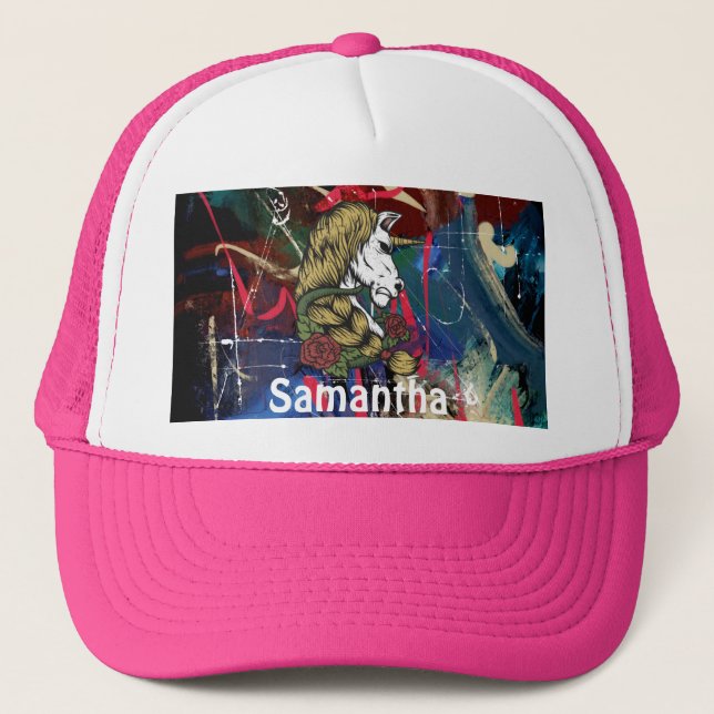 Casquette AMERICAN GRAFFITTI WARRIOR Unicorne personnalisée  (Devant)