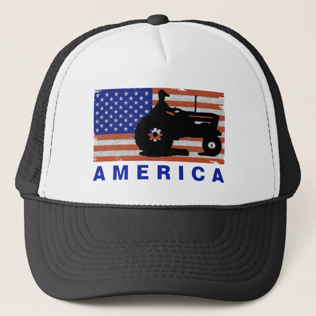Casquette AMÉRIQUE -Tracteur FLAG-B (Devant)