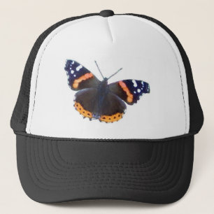 Casquette Amiral rouge papillon
