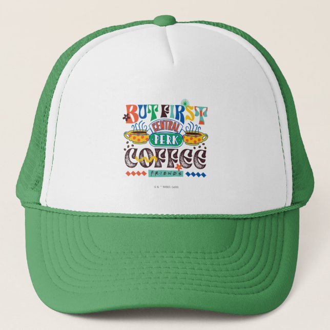 Casquette AMIS™ | Mais Premier café Vibrant Graphisme (Devant)