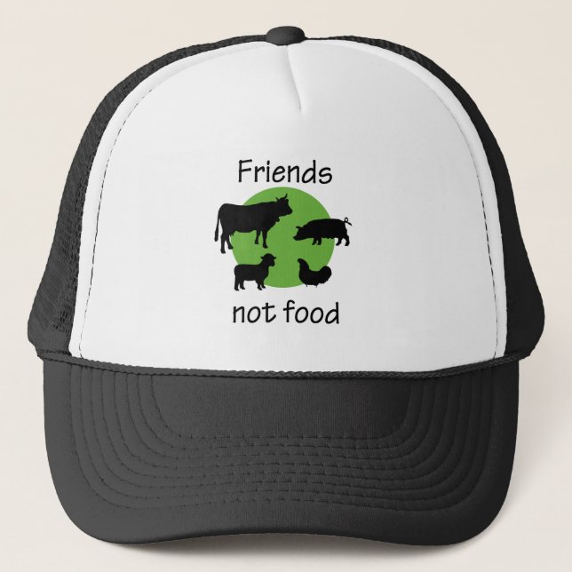 Casquette Amis, pas nourriture (Devant)