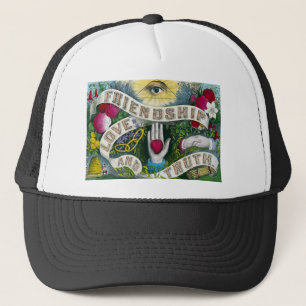Casquette Amitié ou oeil omniprésent - symbole Vintage