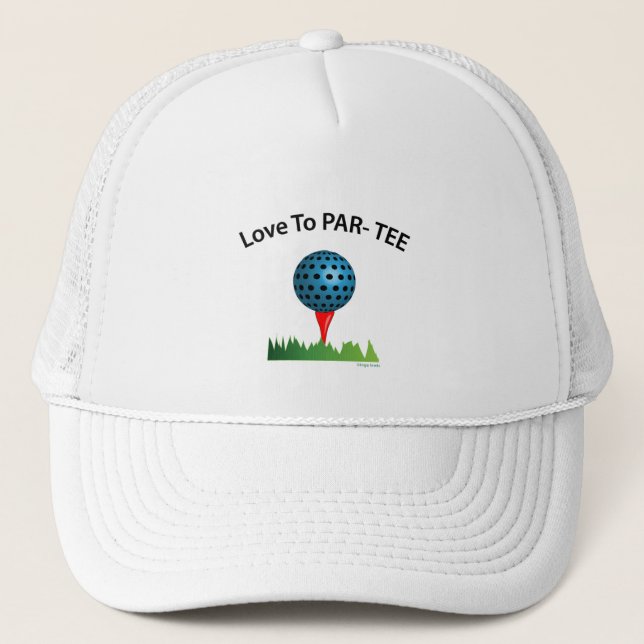 Casquette Amour à PAR-TEE avec balle de golf, Fun Cool Golf (Devant)