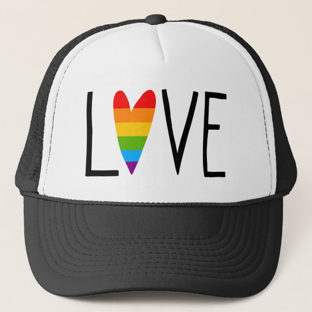 Casquette Amour arc-en-ciel (Devant)