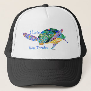 Casquette Amour de tortue de mer une tortue