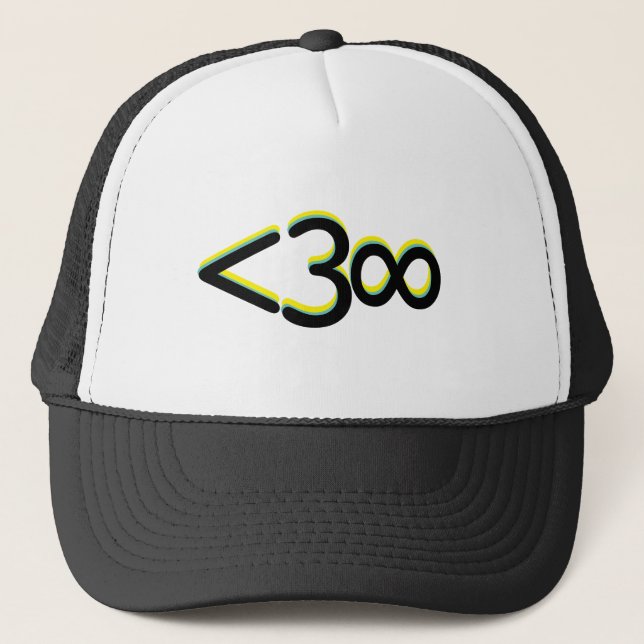Casquette amour singularité <3 × chapeau de camionneur noir  (Devant)